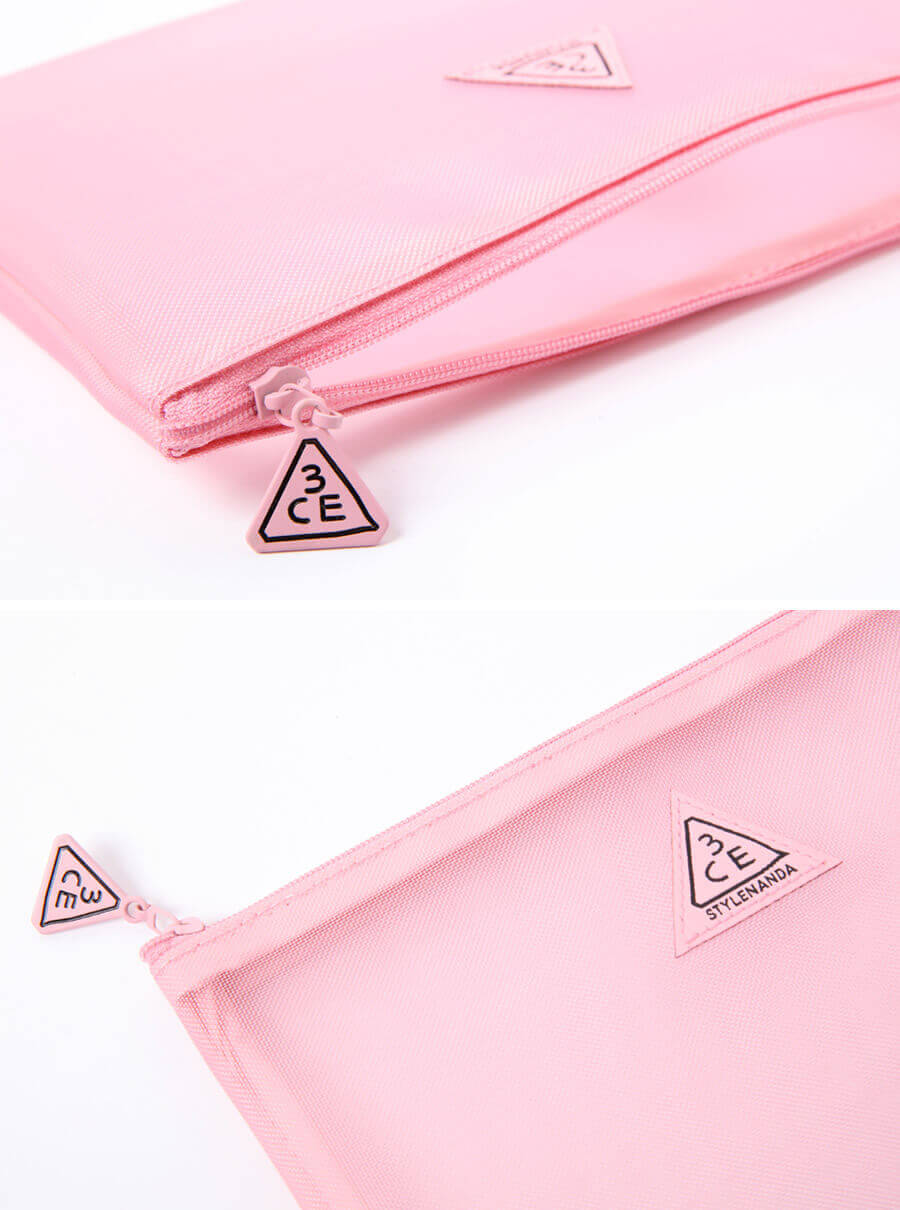3CE PINK RUMOUR MESH POUCH