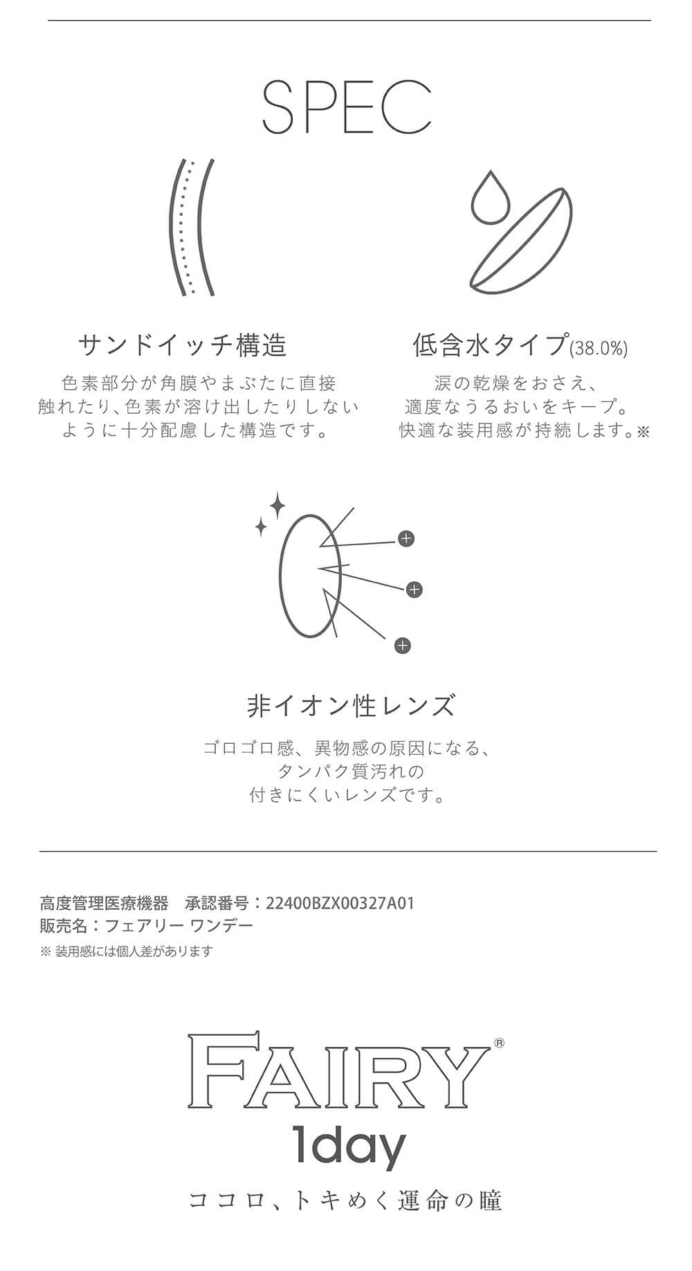 フェアリーワンデー SPEC カラコン フェアリーワンデー SPEC カラコン