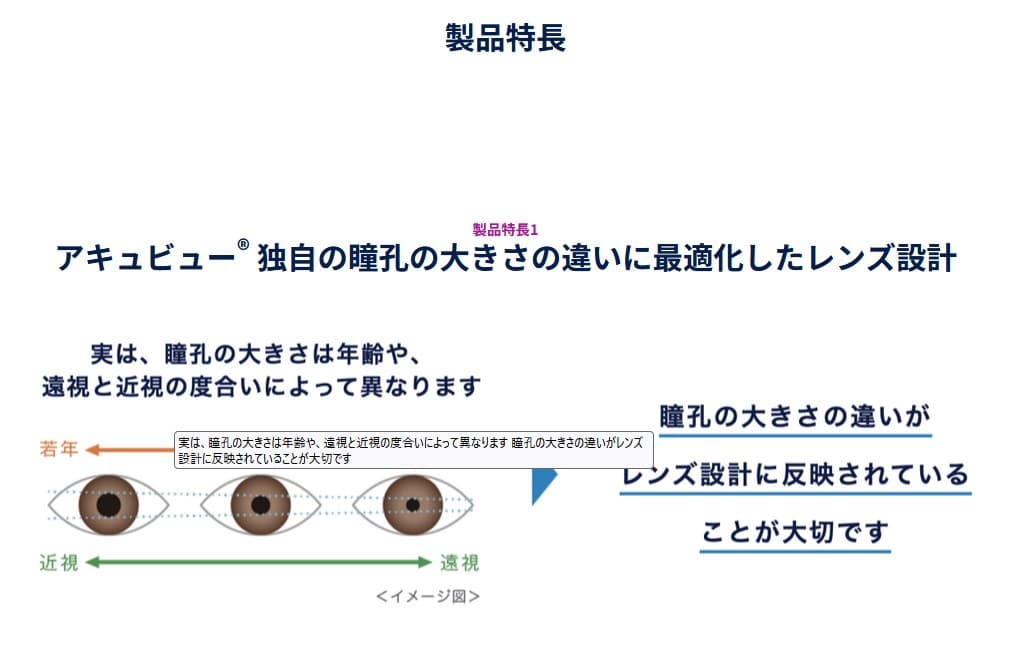 ワンデーアキュビューモイストマルチフォーカルは遠近両用コンタクトレンズです。