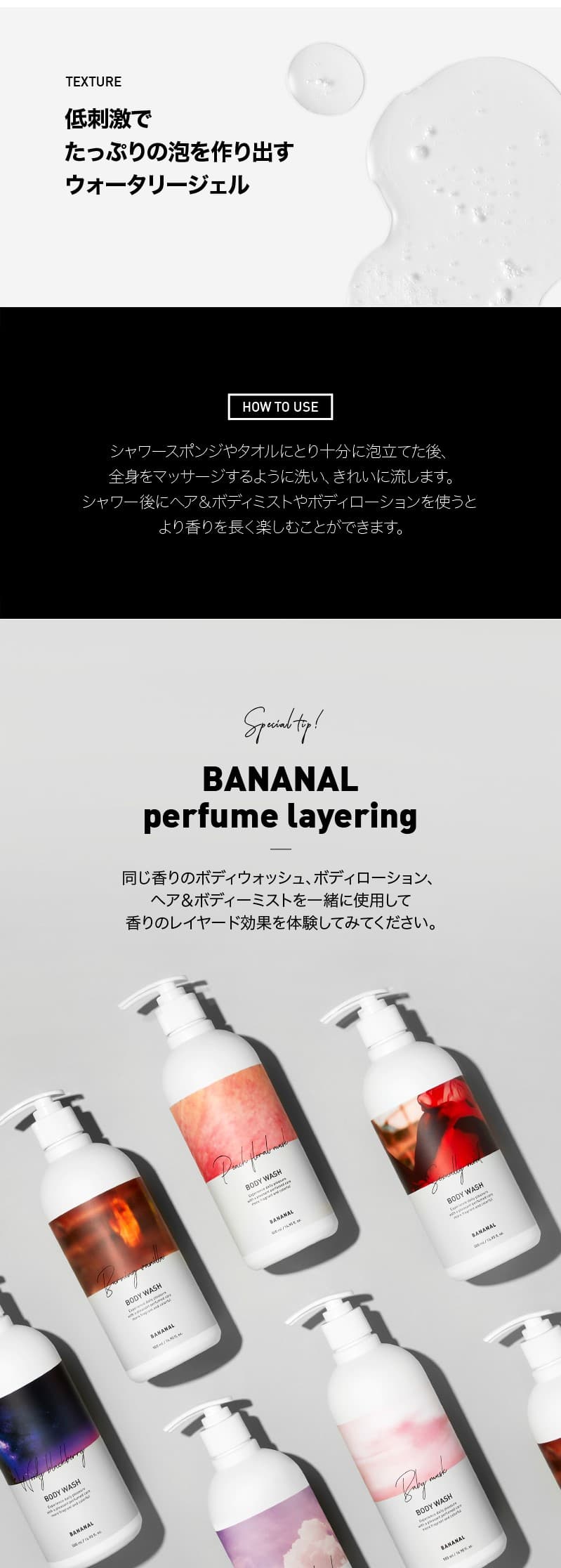 【バナナル(BANANAL)】パフュームドボディウォッシュ500ml 