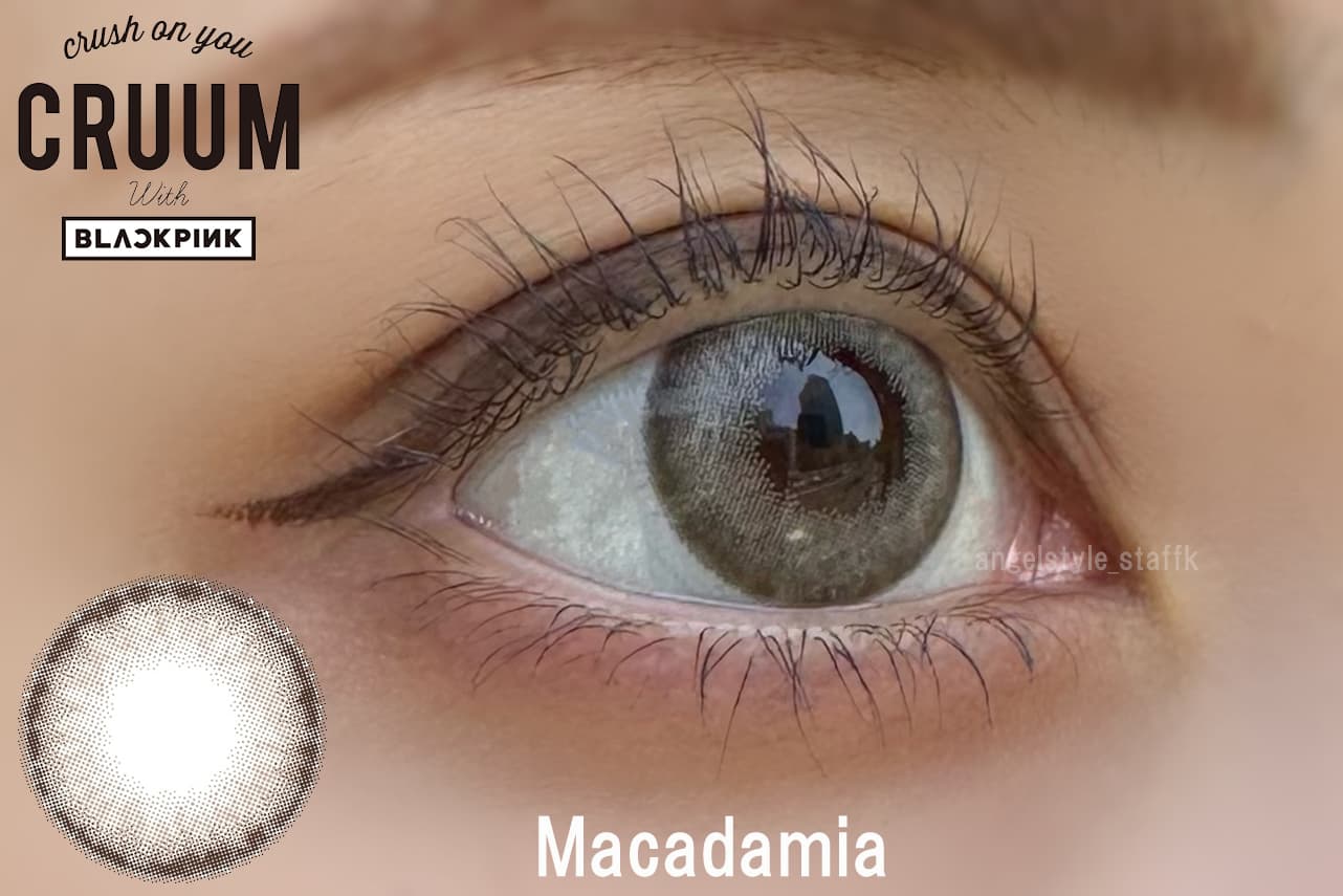   BLACKPINK（ブラックピンク）カラコンCRUUM(クルーム)DIA14.5mmレンズMacadamia(マカダミア)スタッフ装用画像