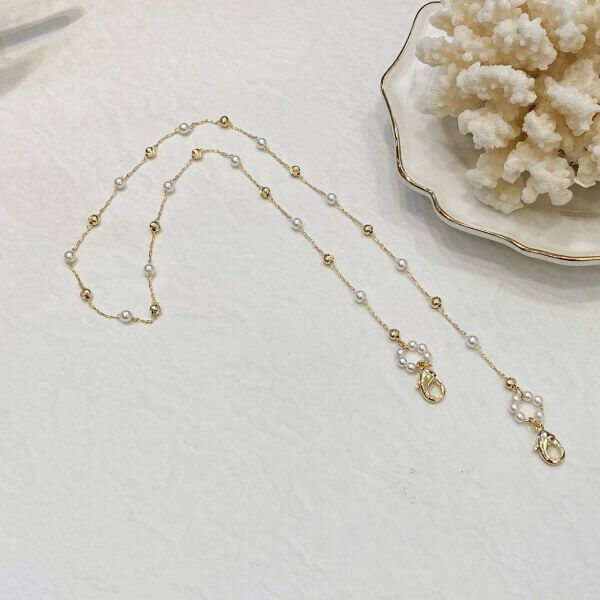 眼鏡・マスクチェーン（パール） 