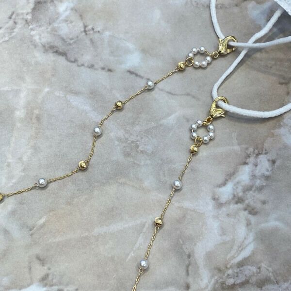 眼鏡・マスクチェーン（パール） 