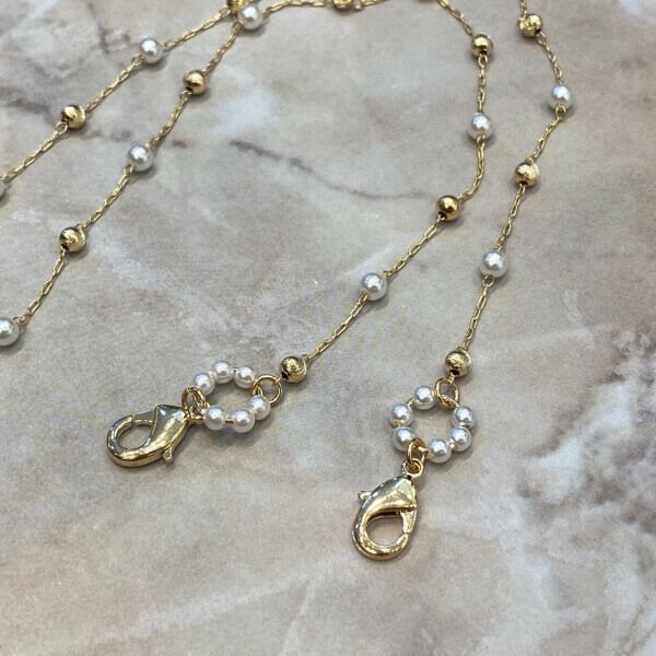 眼鏡・マスクチェーン（パール） 