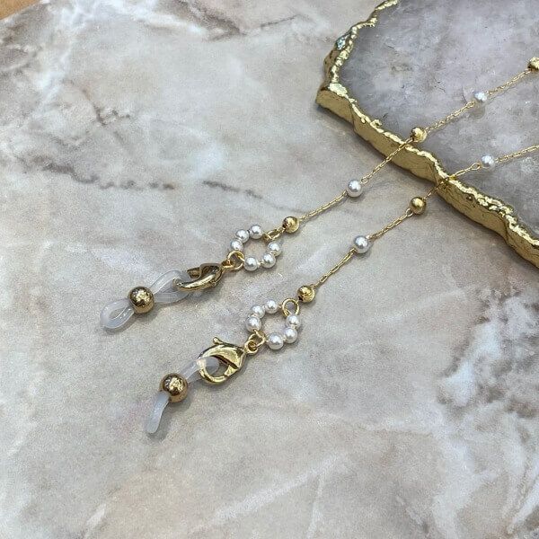 眼鏡・マスクチェーン（パール） 