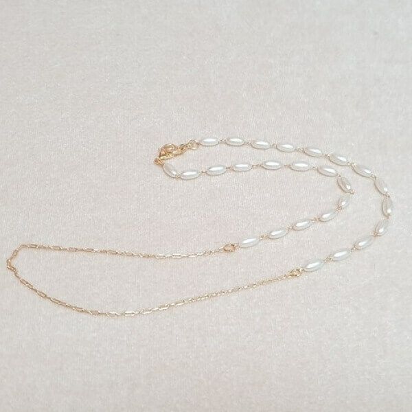 マスクチェーン（楕円パール）