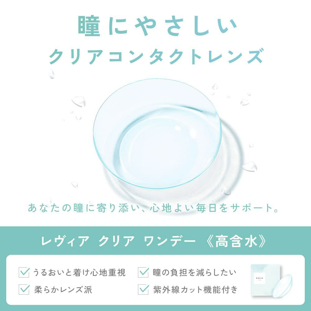 新ReVIA CLEAR 1day Premium 5枚入-クリアレンズお試し-ルセラフィム-キムチェウォン-LESSERAFIM-コンタクトレンズ