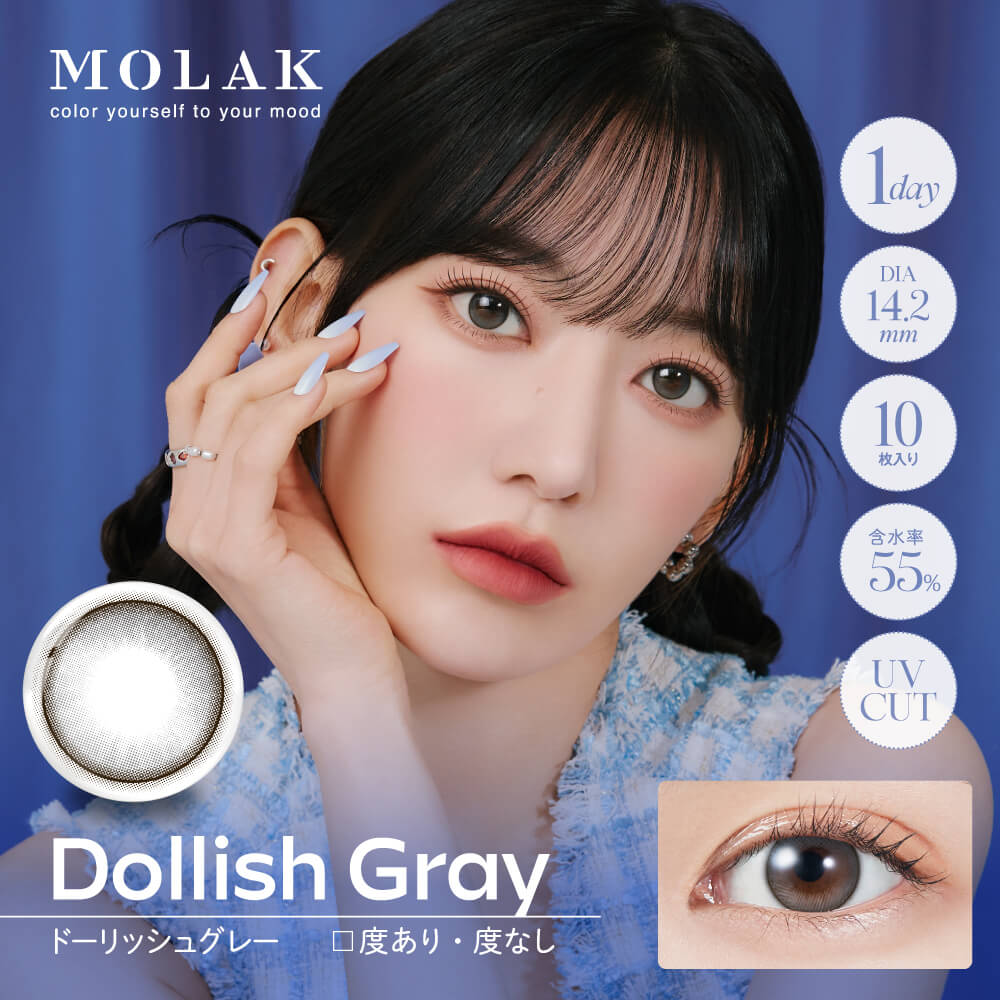 MOLAK1DAY　（モラクワンデー） 10枚入（ドーリッシュグレー） 