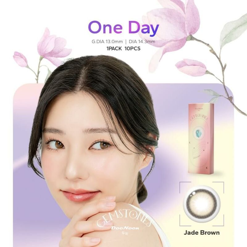 Doo Noon ジェムストーンズワンデー(GEMSTONES ONE DAY) 10枚入[ジェイドブラウン] 