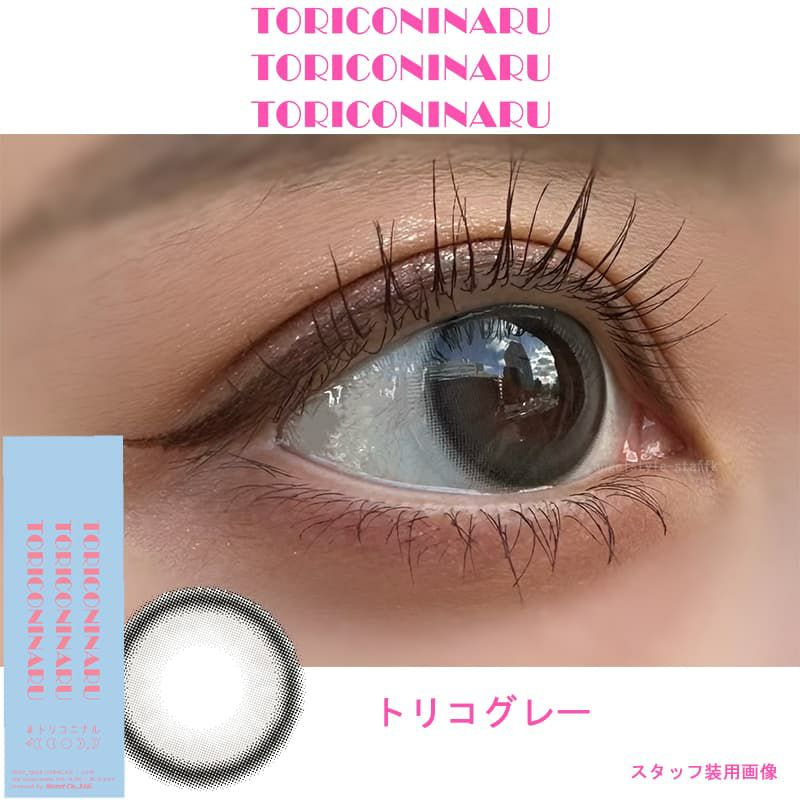 トリコグレー-レポ-トリコニナル(TORICONINARU) 10枚入[トリコグレー] -KYOKA-ワンデーカラコン-グレーカラコン