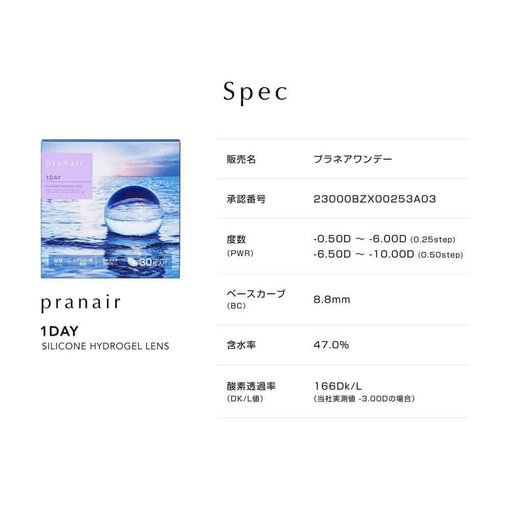 プラネアワンデー(pranair 1day)30枚入