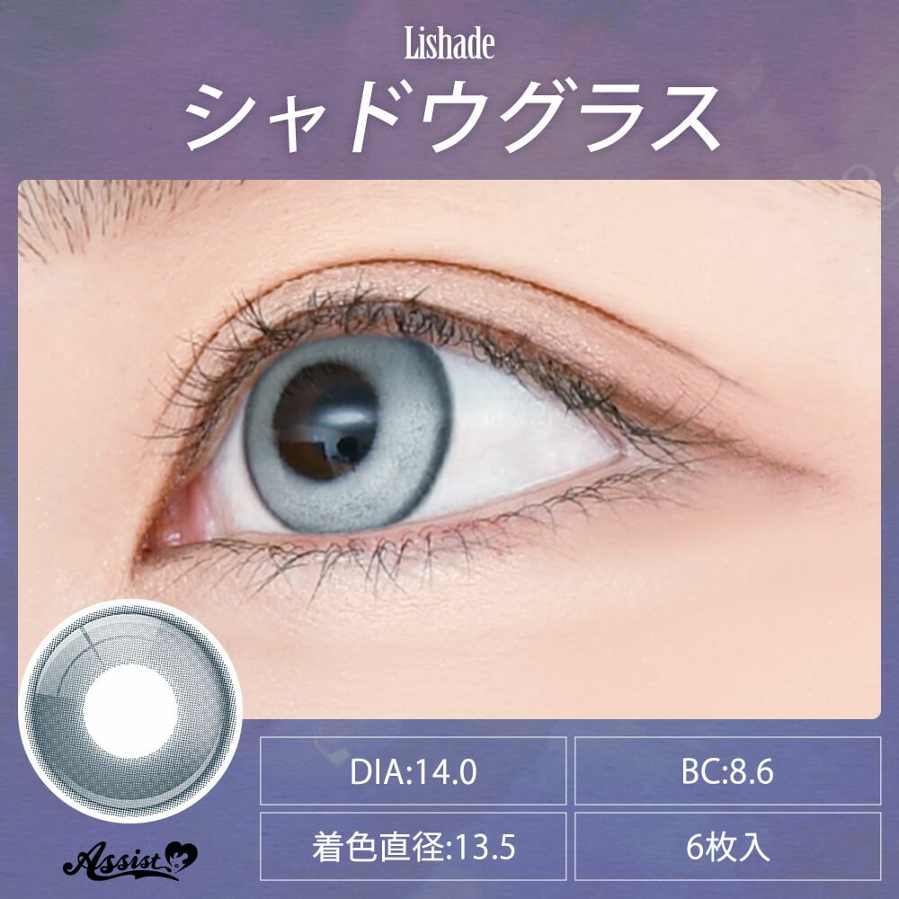 アシストシュシュ リシェイドワンデー(AssistChouChou Lishade1day) 6枚入[シャドウグラス] 