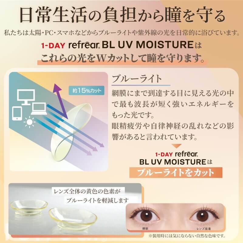 ワンデーリフレア BL UVモイスチャー55（1Day Refrear BL UV Moisture）30枚入 