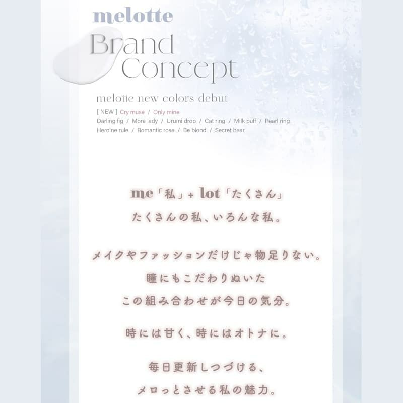 メロット(melotte)10枚入[シークレットベア] ブランドコンセプト