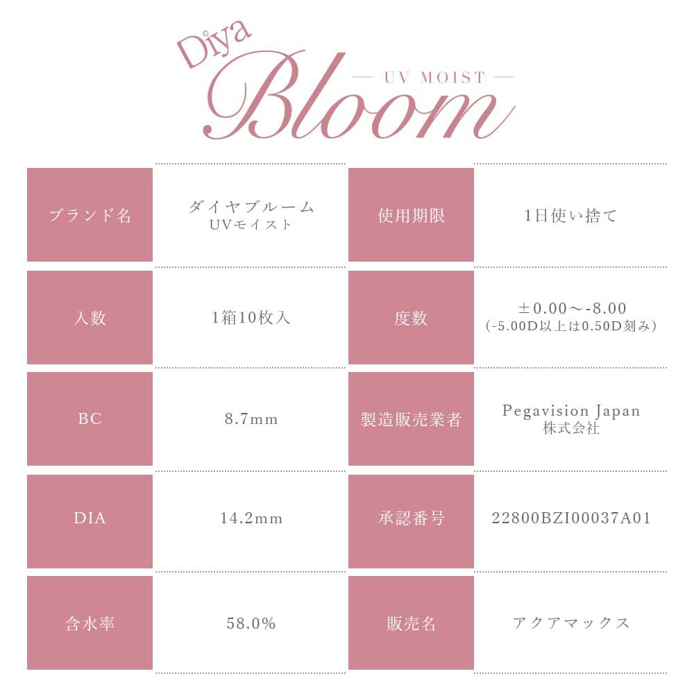 ダイヤブルームUVモイスト(Diya Bloom UV Moist)10枚入[チェリーブロッサム] 