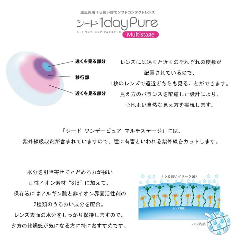 【遠近両用】シードワンデーピュアマルチステージ 32枚入 