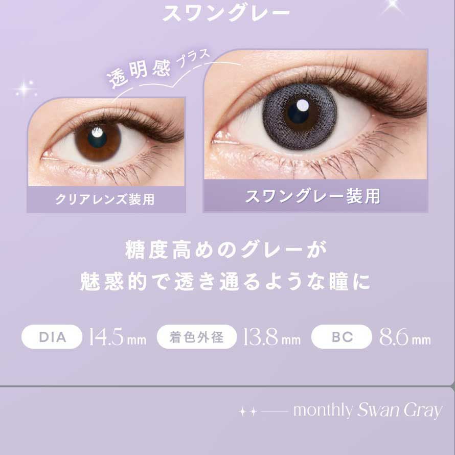 エンジェルカラーバンビマンスリー 2枚入スワングレー-イメージ画像