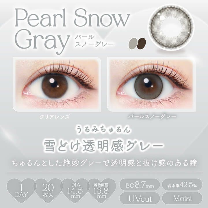  エバーカラーワンデーナチュラル 20枚入[パールスノーグレー] 