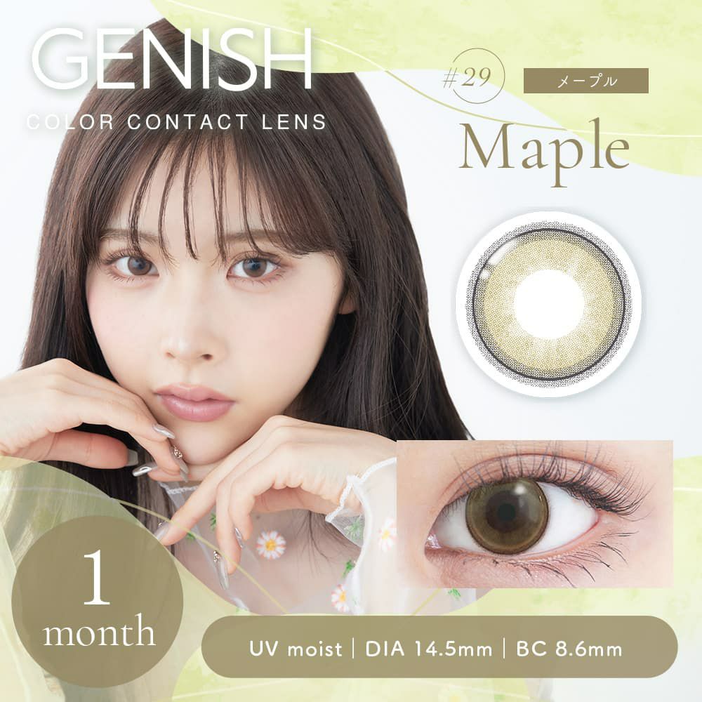 【度なし】GENISH（ジェニッシュ）UVM 2枚入[メープル] 