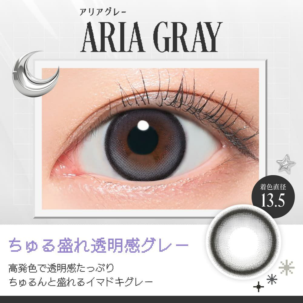 リアリア (RIARIA 1day) 10枚入 米澤りあプロデュースカラコンアリアグレー