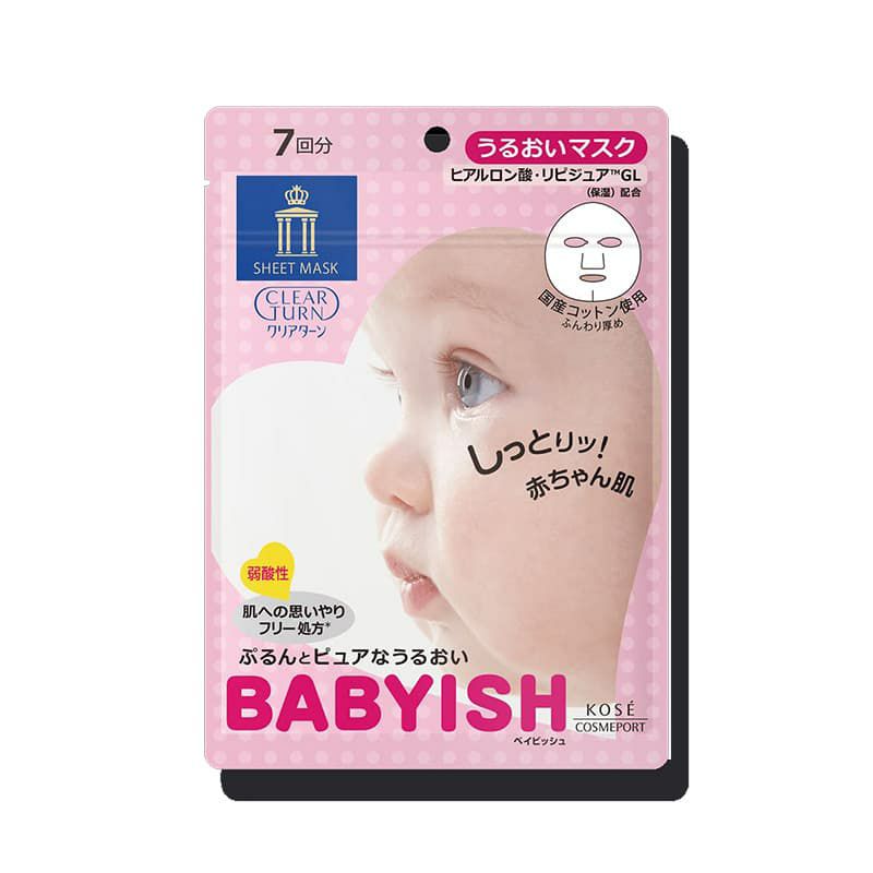 【KOSE コーセーコスメポート】クリアターン ベイビッシュ うるおいマスク 7回分 マスクパック 