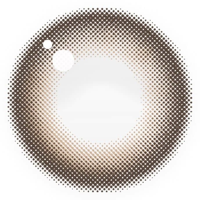 エバーカラーワンデーナチュラル 20枚入[ミルクブラウニー] レンズ画像
