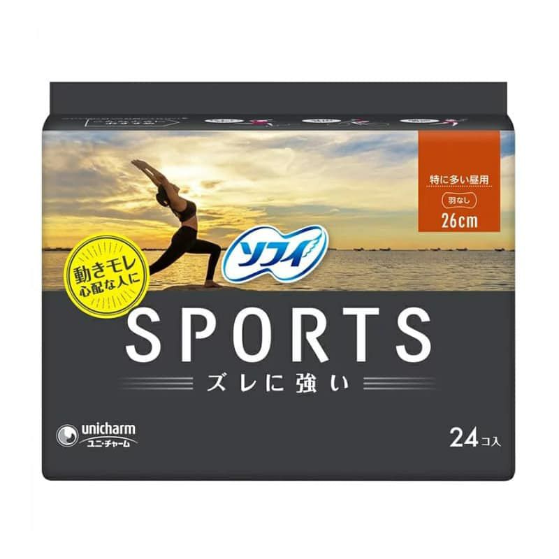 ソフィ SPORTSズレに強い 特に多い昼用 羽なし (26cm×24枚) 