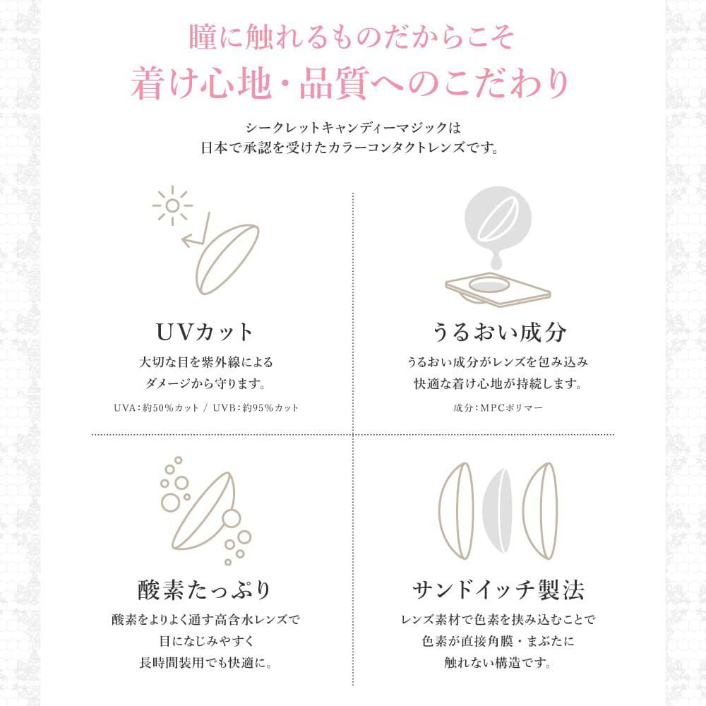 【CYL-2.25/AXIS180°】シークレットキャンディーマジックトーリック 10枚入 