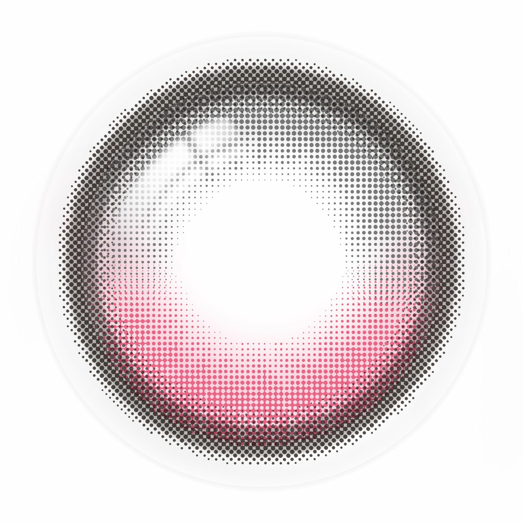 ルナンピンク-レンズ画像-シリコーン素材-回らない水光カラコン-ワンデーリフレアアンローラ(Unrolla)10枚入 