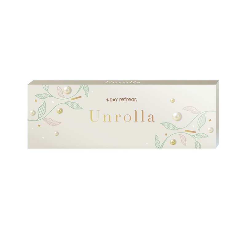 シリコーン素材-回らない水光カラコン-ワンデーリフレアアンローラ(Unrolla)10枚入 -パッケージ