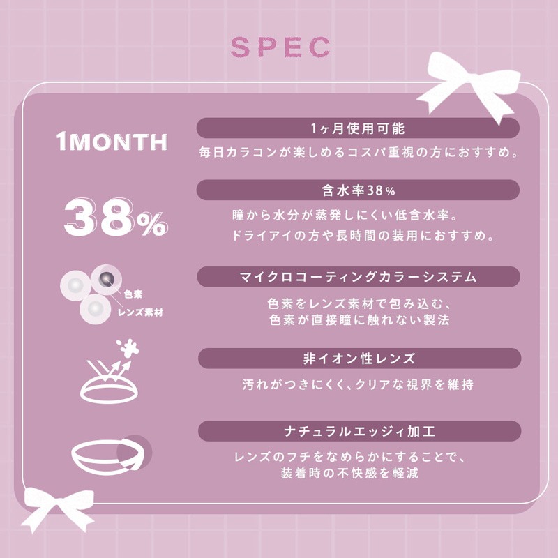 シャルトンワンマンス(Charton 1month)2枚入-美容系Youtuberきぬ-太フチカラコン-マンスリー