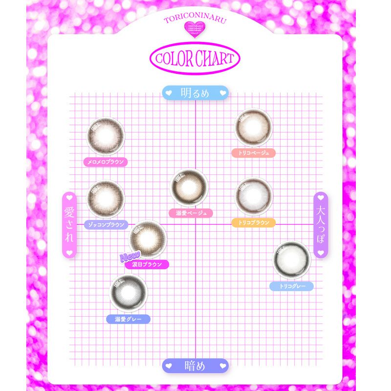 トリコニナル(TORICONINARU) 10枚入[涙目ブラウン] -KYOKAプロデュースカラー-ワンデーカラコン