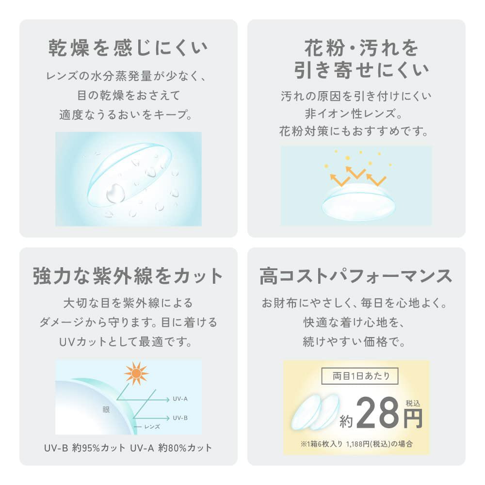レヴィア クリア 2ウィーク(ReViA Crear 2week)6枚-LESSERAFIM-キムチェウォン-ルセラ-チェチェ-チェウォン